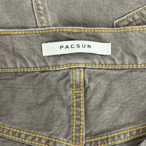 PacSun Vintage High Rise Brown Button Fly Frayed Hem Cutoff Shorts Size 27 - Picture 10 of 12